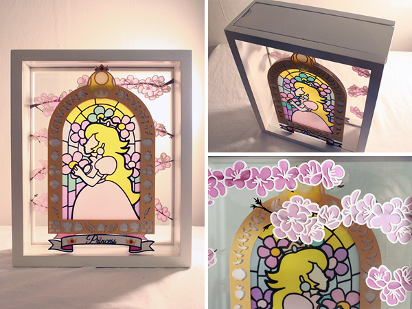 Princess Peach paper art