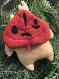 A photo of one of the Korok plushies.