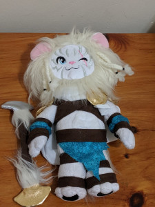 A picture of the Ajani plush.