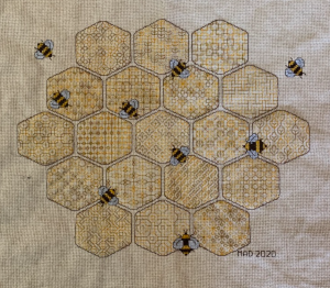 Bee embroidery