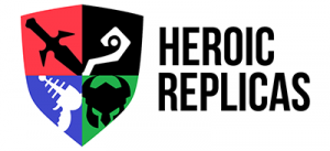 Heroic Replicas logo.