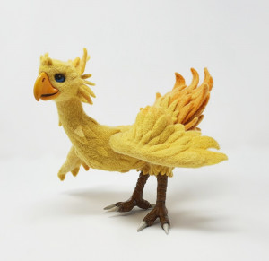 A picture of the chocobo sculpture.