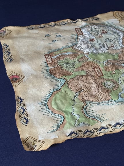 Arceus Map angled detail shot