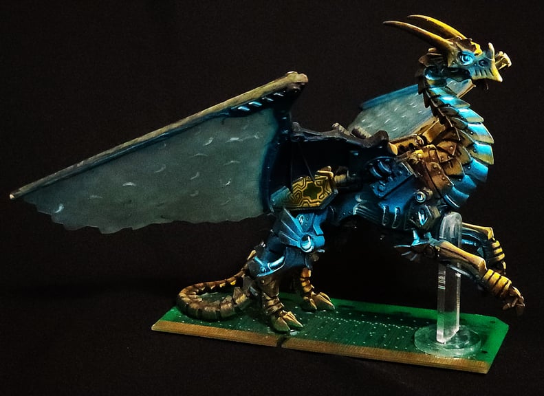 The Dark Side – Shadows and cyber-magic converge, with Wyrmgear’s glowing blue aetherpower blazing to life.