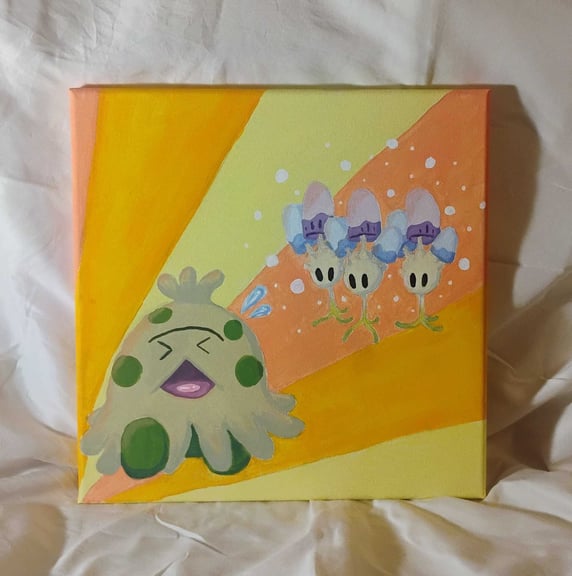 Shroomish runs from a group of Morelull