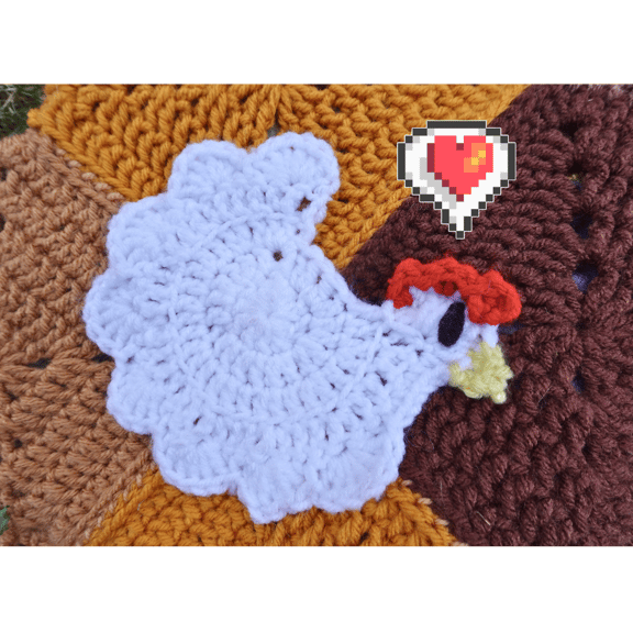 A chicken motif to keep you company and offer you an egg in this trying time