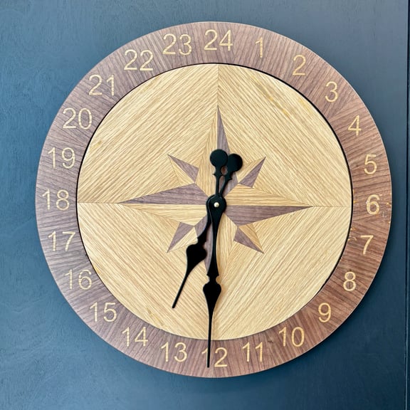Mariner Star, made of Walnut and White oak veneer