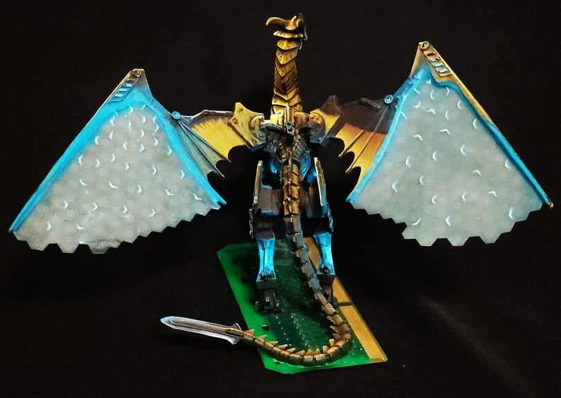 Wings of Energy – Arcs of power poised for takeoff, frozen in mid-flight. (Paint placement is tailored to the primary viewing angle, creating a deliberate illusion.)