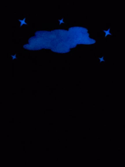 The stars and cloud glowing