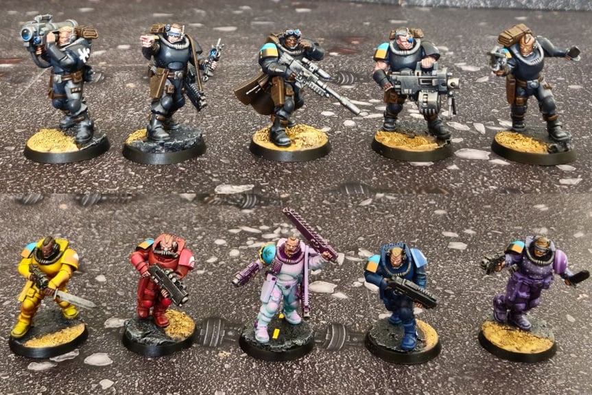 The chromatic shift warriors (bottom) and the dedicated specialists (top) who keep the bus rolling.
